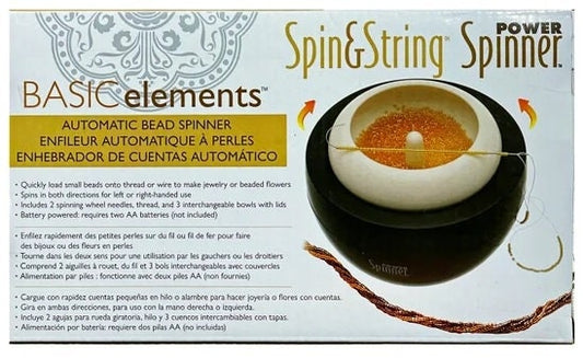Spin and String Power Bead Spinner Beadsmith  Basic elements Automatic seed bead spinner Motorized electric Bead Spinner j...