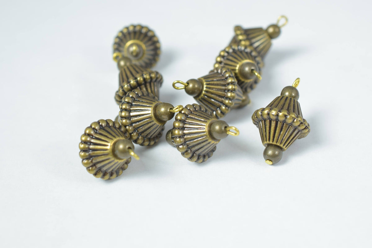 16mm Textured Bead Connector with eyepin/Faceted Plastic Bead Earring Connector Finding, Beads, 100 PCs/Earring Findings/c...