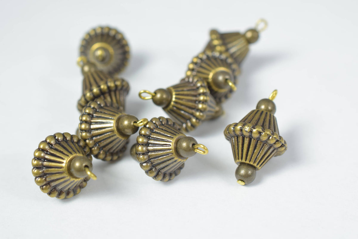 16mm Textured Bead Connector with eyepin/Faceted Plastic Bead Earring Connector Finding, Beads, 100 PCs/Earring Findings/c...
