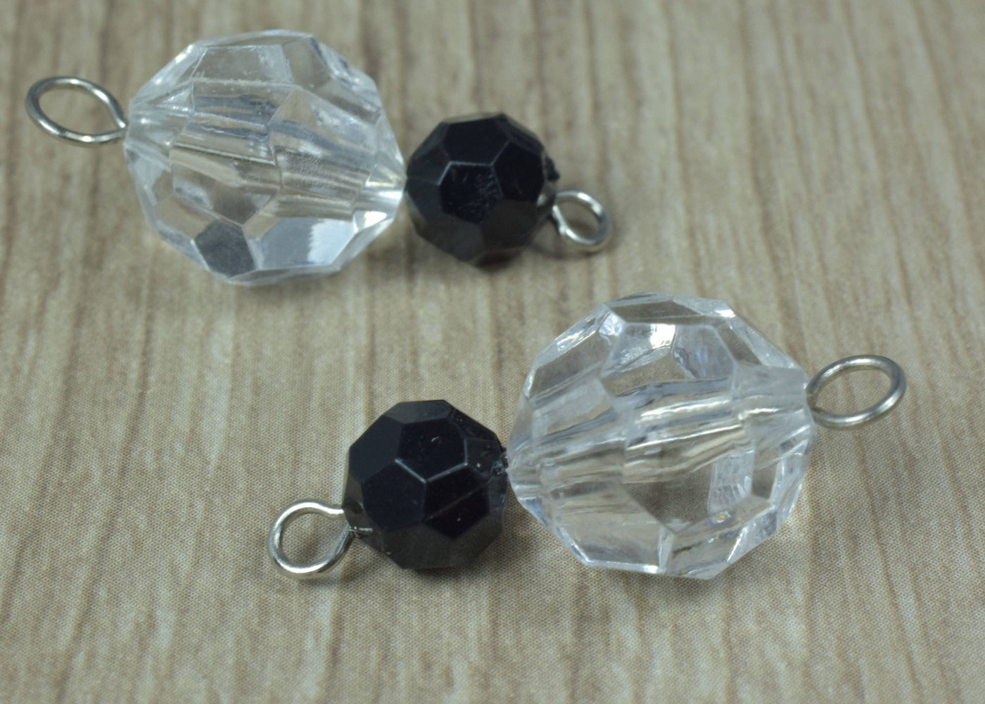 15 x 32 mm Faceted Lucite Plastic Bead Earring Connector Findings/2 Tier Plastic Faceted Plastic Bead Connector/earring fi...
