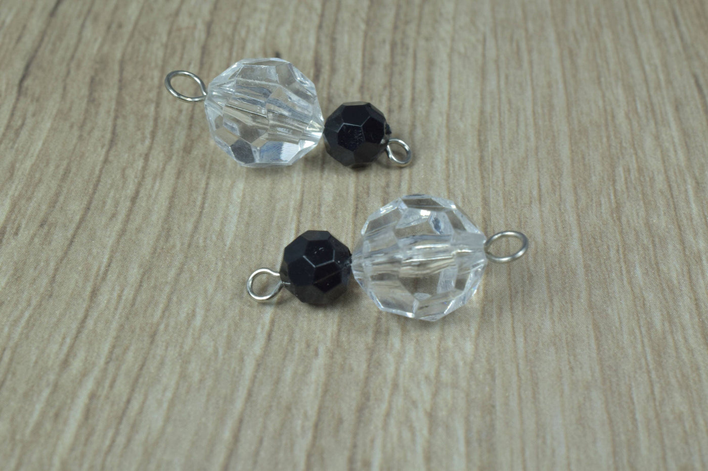 15 x 32 mm Faceted Lucite Plastic Bead Earring Connector Findings/2 Tier Plastic Faceted Plastic Bead Connector/earring fi...