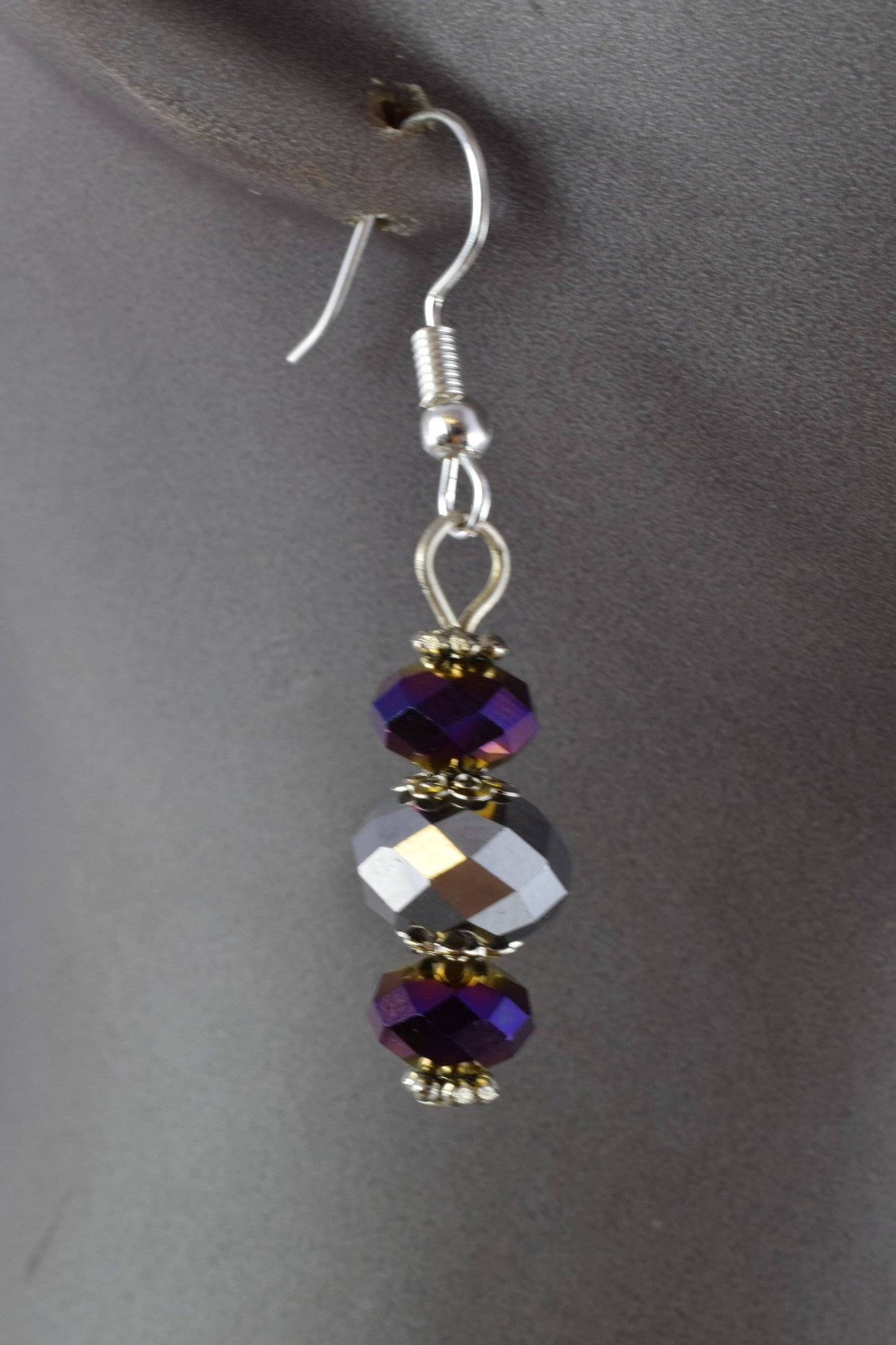 Faceted Crystal Gemstone Bead Earring Connector Findings/2 Tier Crystal /3 Tier Crystal Bead Connector/earring findings/ea...