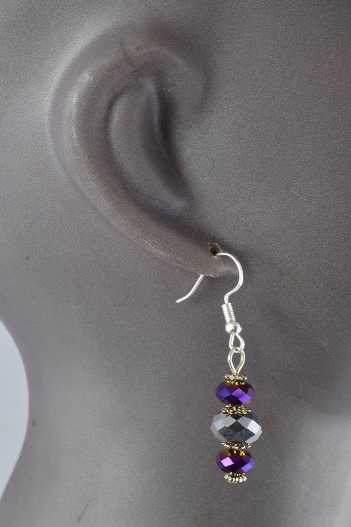 Faceted Crystal Gemstone Bead Earring Connector Findings/2 Tier Crystal /3 Tier Crystal Bead Connector/earring findings/ea...