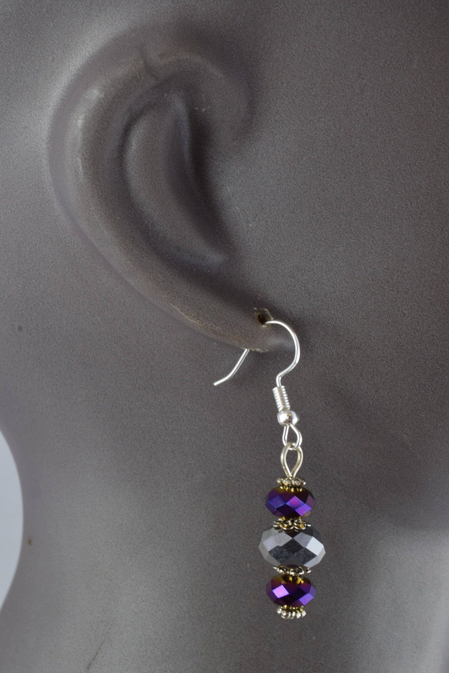 Faceted Crystal Gemstone Bead Earring Connector Findings/2 Tier Crystal /3 Tier Crystal Bead Connector/earring findings/ea...