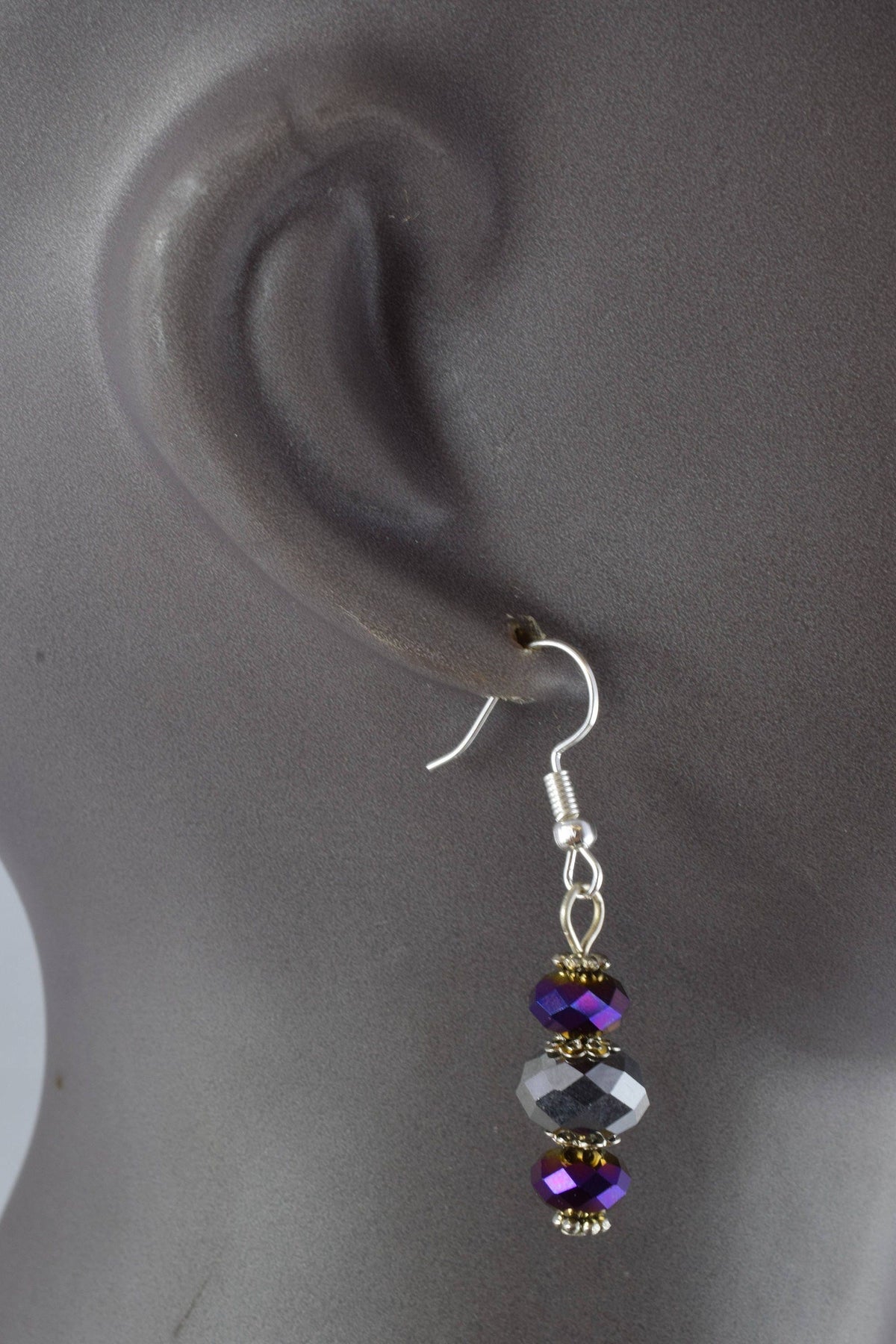 Faceted Crystal Gemstone Bead Earring Connector Findings/2 Tier Crystal /3 Tier Crystal Bead Connector/earring findings/ea...