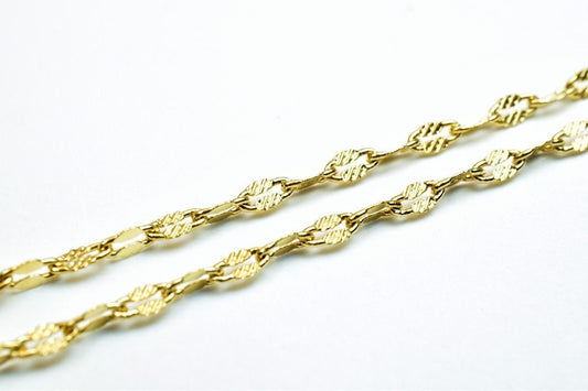 Gold Filled EP Chain 18KT as Gold Filled* Size 17.40" Long 2mm Width 0.5mm Thickness For Jewelry Making Item #CG347 jewelr...