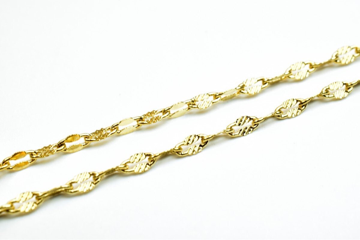 Gold Filled EP Chain 18KT as Gold Filled* Size 17.40" Long 2mm Width 0.5mm Thickness For Jewelry Making Item #CG347 jewelr...