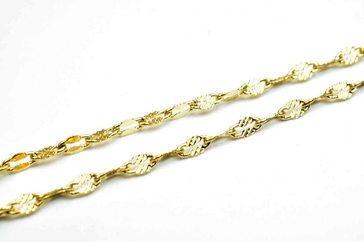 Gold Filled EP Chain 18KT as Gold Filled* Size 17.40" Long 2mm Width 0.5mm Thickness For Jewelry Making Item #CG347 jewelr...