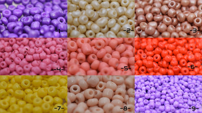 Glass Seed Beads Size 6/0 Sale by Pound Solid Color Jewelry Making High Quality Color and Cut 9 Different Colors Approxima...