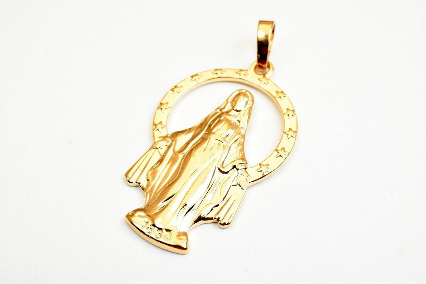 18k rose as as gold filled* tarnish resistant holy virgin mary pendant saint mary charm pendants size 36x22mm for jewelry...