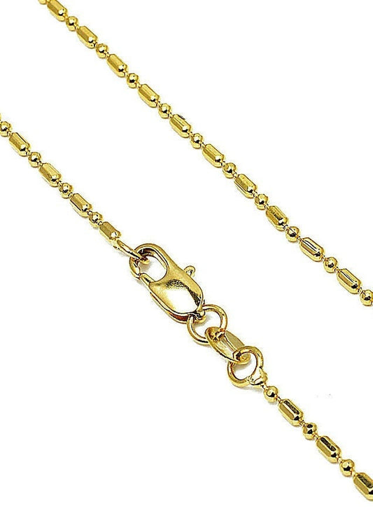 Beaded Ball Gold Filled Alternative Chain, Jewelry Making Supply, (18 Inch, 1.5mm Thickness, Tarnish Resistant)