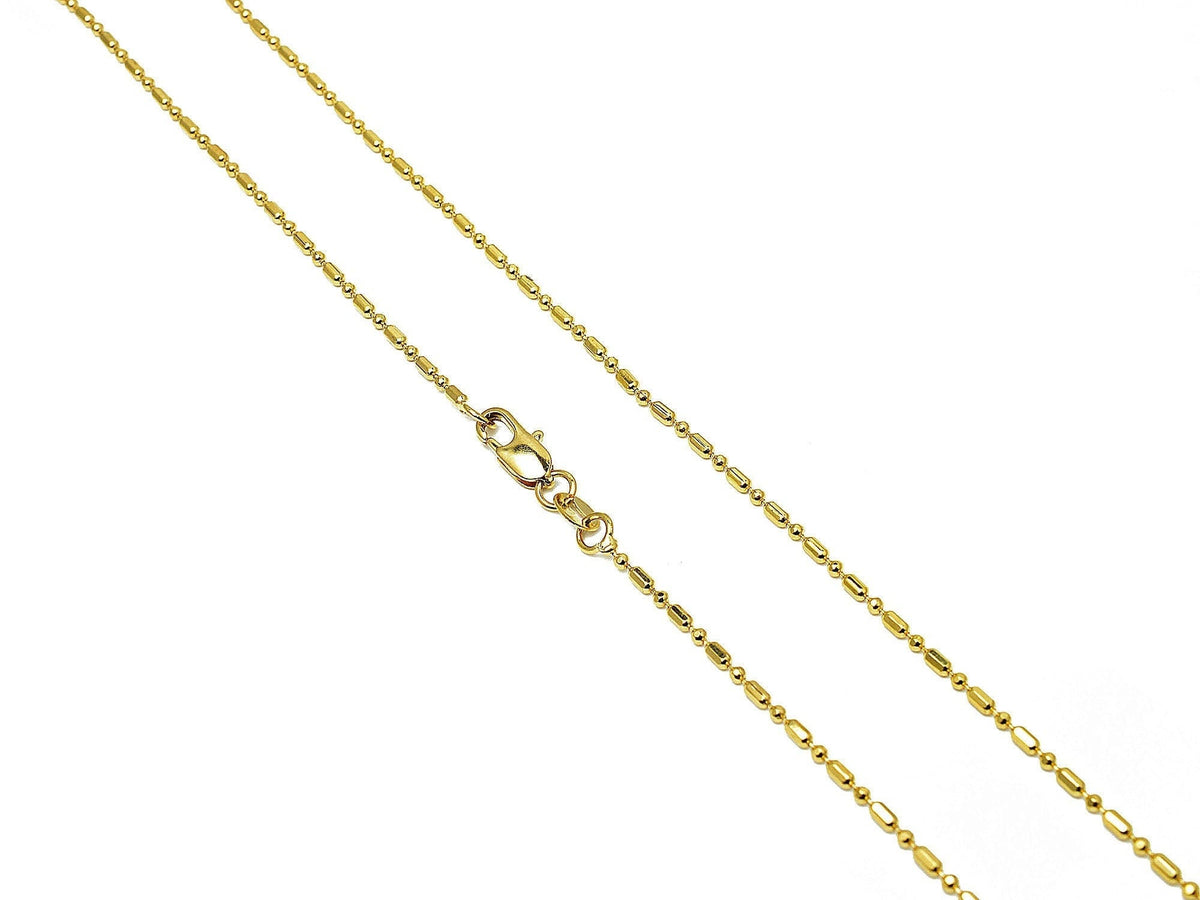 Beaded Ball Gold Filled Alternative Chain, Jewelry Making Supply, (18 Inch, 1.5mm Thickness, Tarnish Resistant)