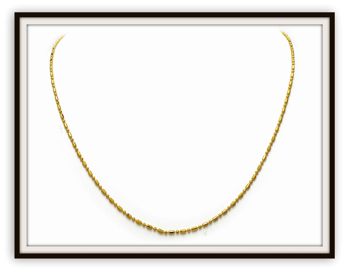 Beaded Ball Gold Filled Alternative Chain, Jewelry Making Supply, (18 Inch, 1.5mm Thickness, Tarnish Resistant)