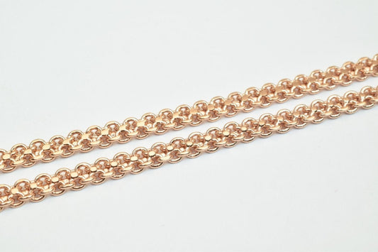 18K Rose gold filled EP tarnish resistant Chain 19" Inches Long 4mm Width 2mmThickness CG235 jewelry making supplies