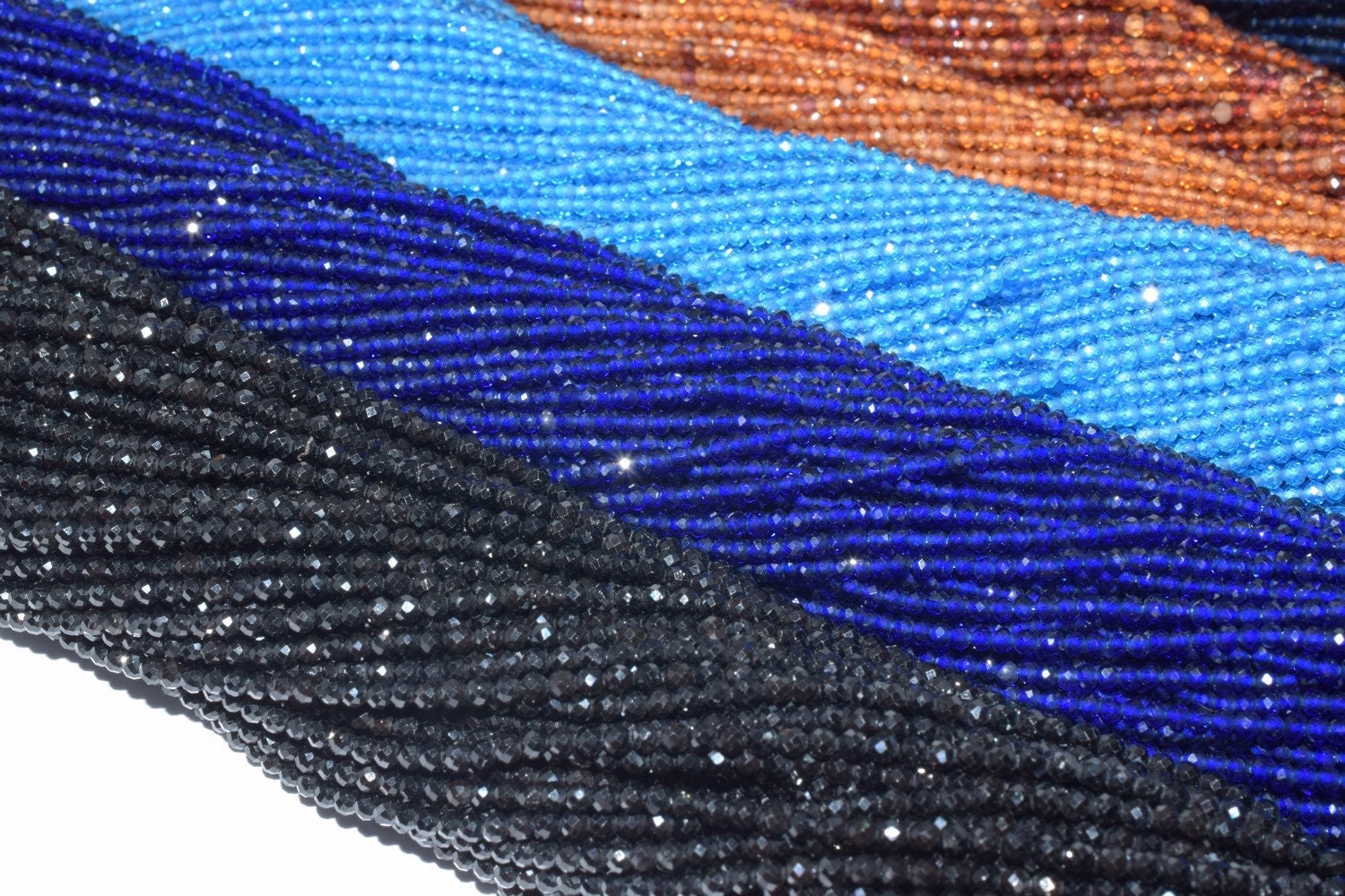 CZ Cubic Zirconia Micro Faceted Rondelle Beads Size 2mm/2.5mm/3mm Zircon Beads For Jewelry Making jewelry making supplies...