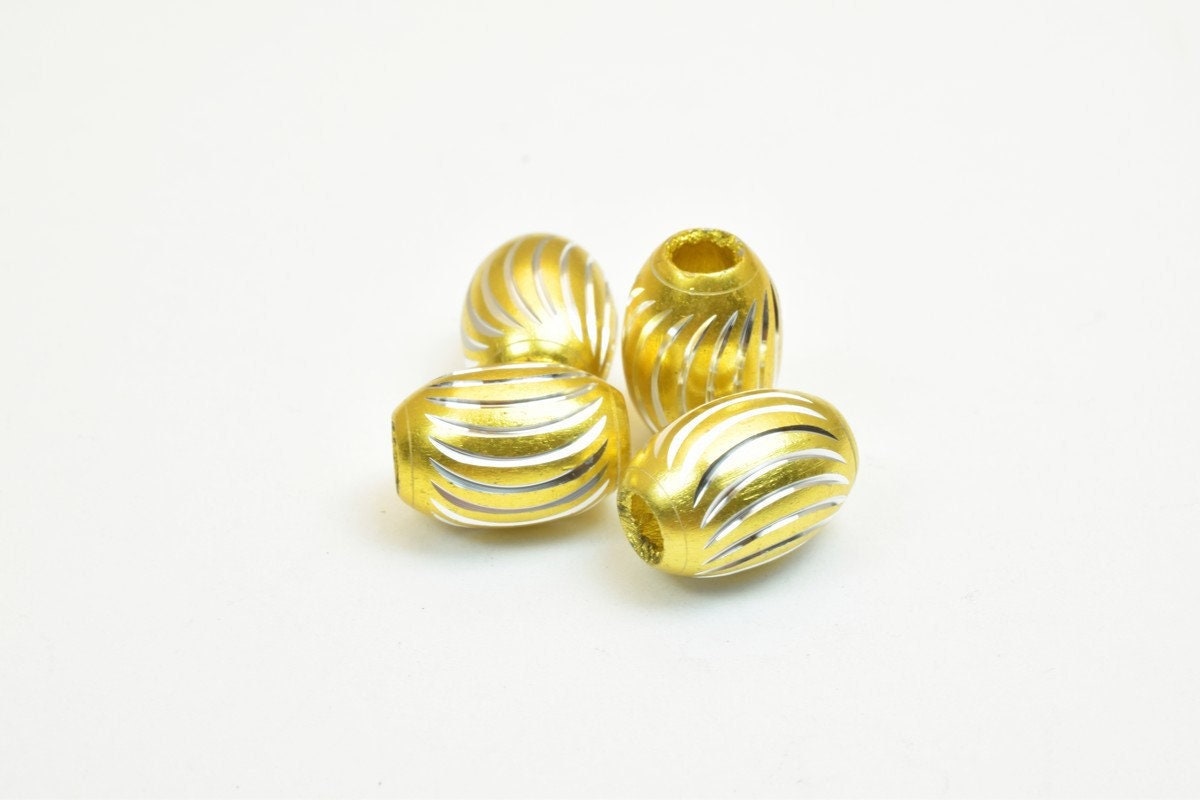Aluminum Oval Beads European Beads With Large Hole Fit Charm European Bracelets or Necklace For Jewelry Making jewelry mak...