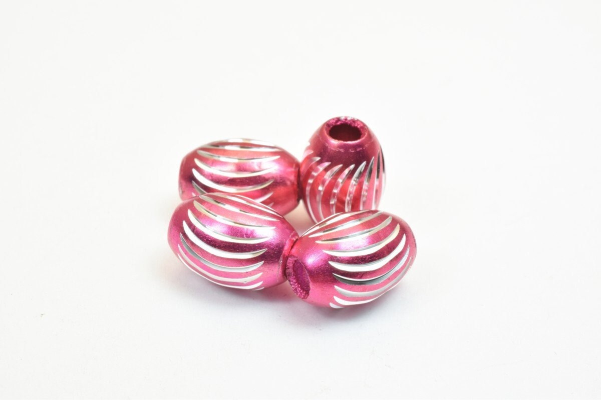 Aluminum Oval Beads European Beads With Large Hole Fit Charm European Bracelets or Necklace For Jewelry Making jewelry mak...