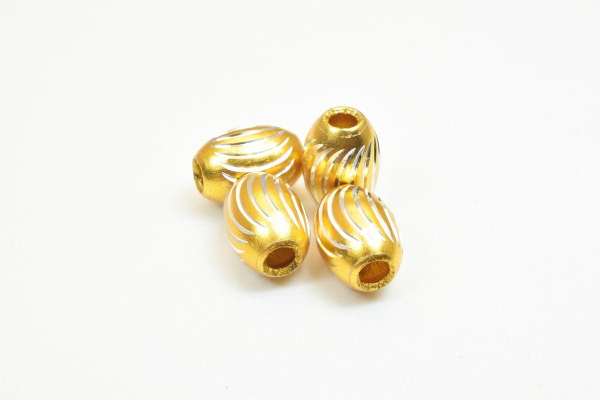 Aluminum Oval Beads European Beads With Large Hole Fit Charm European Bracelets or Necklace For Jewelry Making jewelry mak...