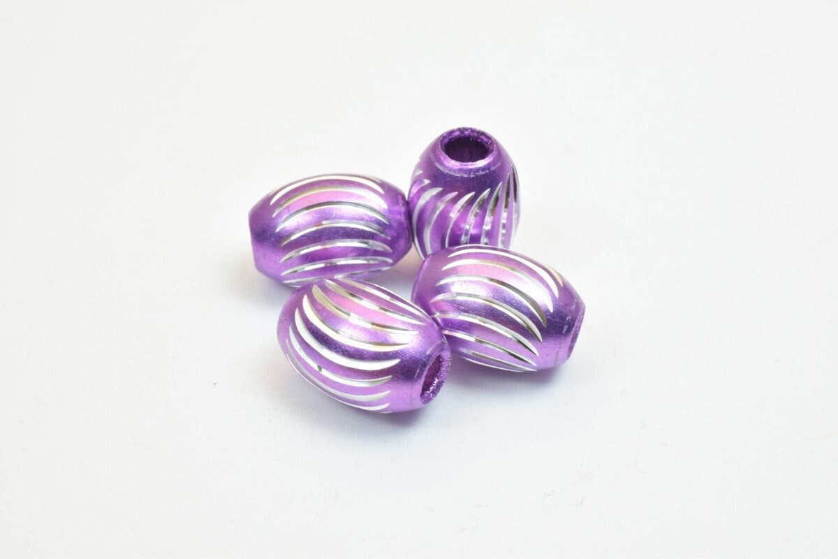 Aluminum Oval Beads European Beads With Large Hole Fit Charm European Bracelets or Necklace For Jewelry Making jewelry mak...