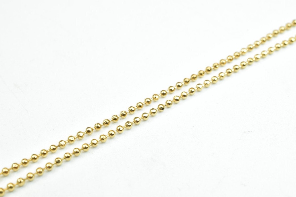 18K GF gold filled EP tarnish resistant Chain 17.25" Inch Round Ball Thickness 1mm For Jewelry Making CG267 jewelry making...
