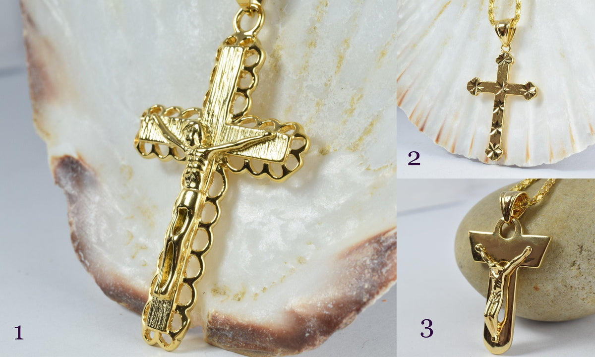 Gold Filled EP Decorative 18KT Crosses, Cross Pendant, Orthodox African Finding, Jewelry Christian Traditional, Wholesale...