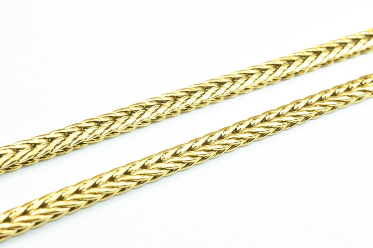 18K gold filled EP tarnish resistant Chain 17.75" Inches Long 3mm width 2mm Thickness For Jewelry Making CG304 jewelry mak...