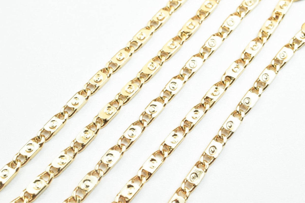 18K Gold Filled Alternative Jewelry Chain - 2mm Width, Tarnish Resistant Finish - Metal, 19 Inch Length, Craft Supply
