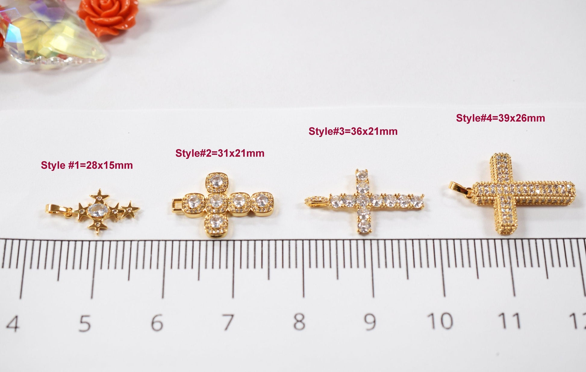 Gold Filled Alternative Round CZ Pave Cross Pendant - Tarnish Resistant, Durable Base, Elegant Gift For Her Jewelry