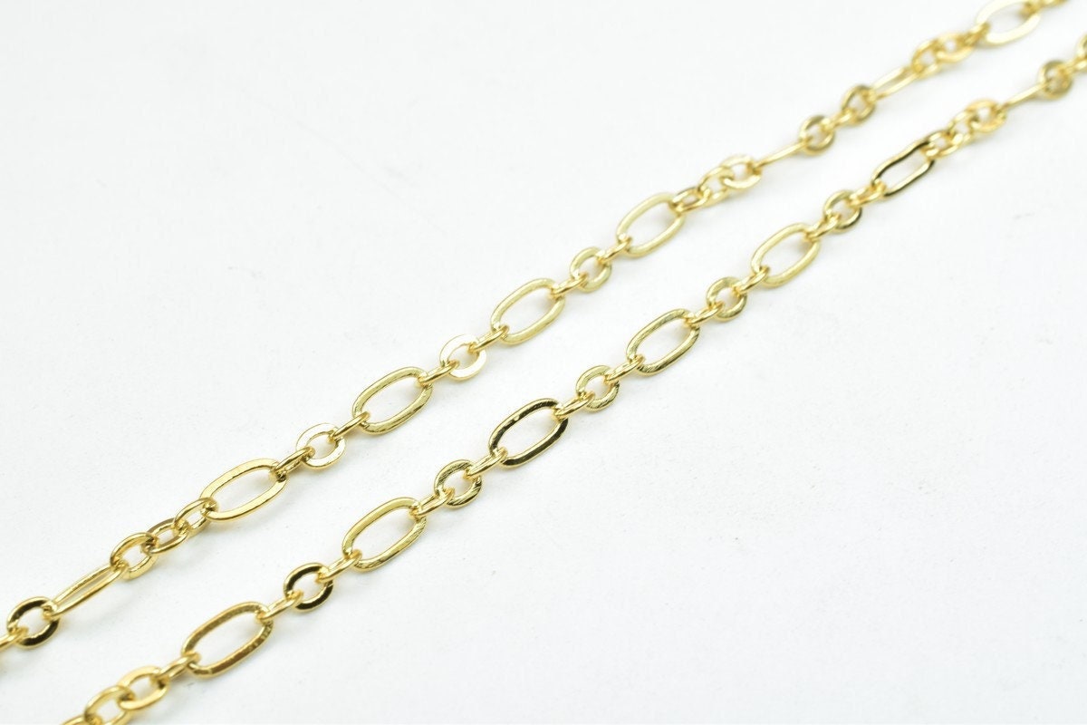 18K gold filled EP tarnish resistant Chain 17.25" Inches Long 2.5mm width 0.5mm Thickness CG266 jewelry making supplies