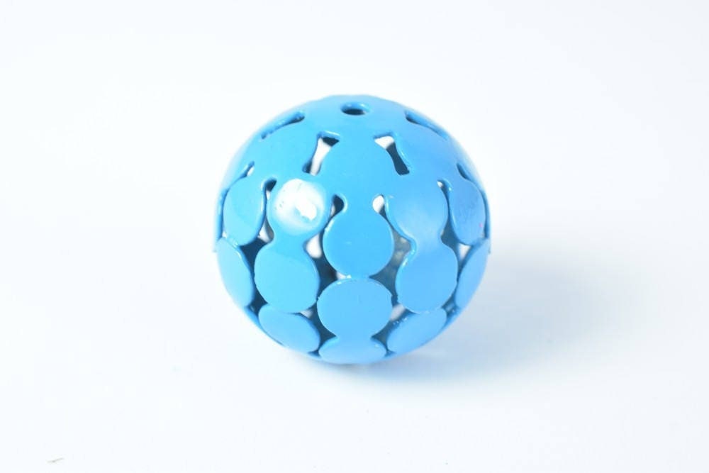 6 PCs Openwork Metal Round Ball Beads Basketball wives large hole Round Beads metal jewelry big hoop earring chunky bead j...