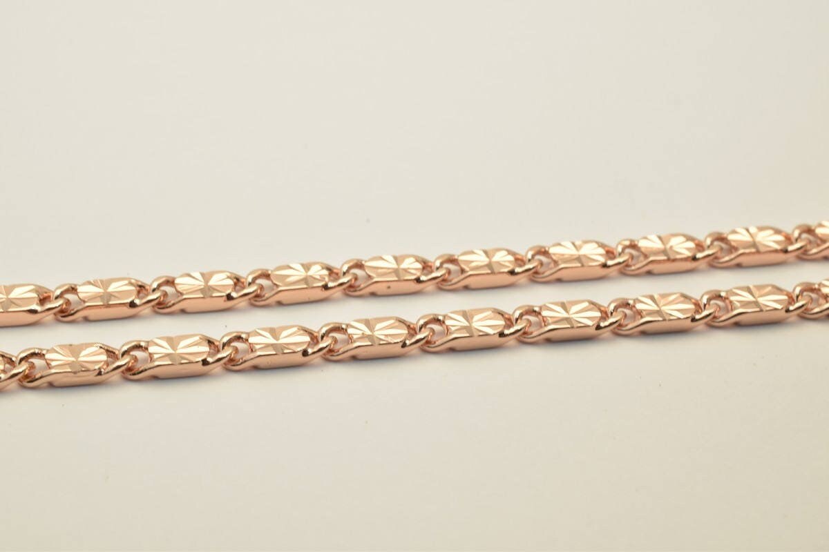 18K Rose gold filled EP tarnish resistant Chain 19" Inch CG208 jewelry making supplies - detail image 3