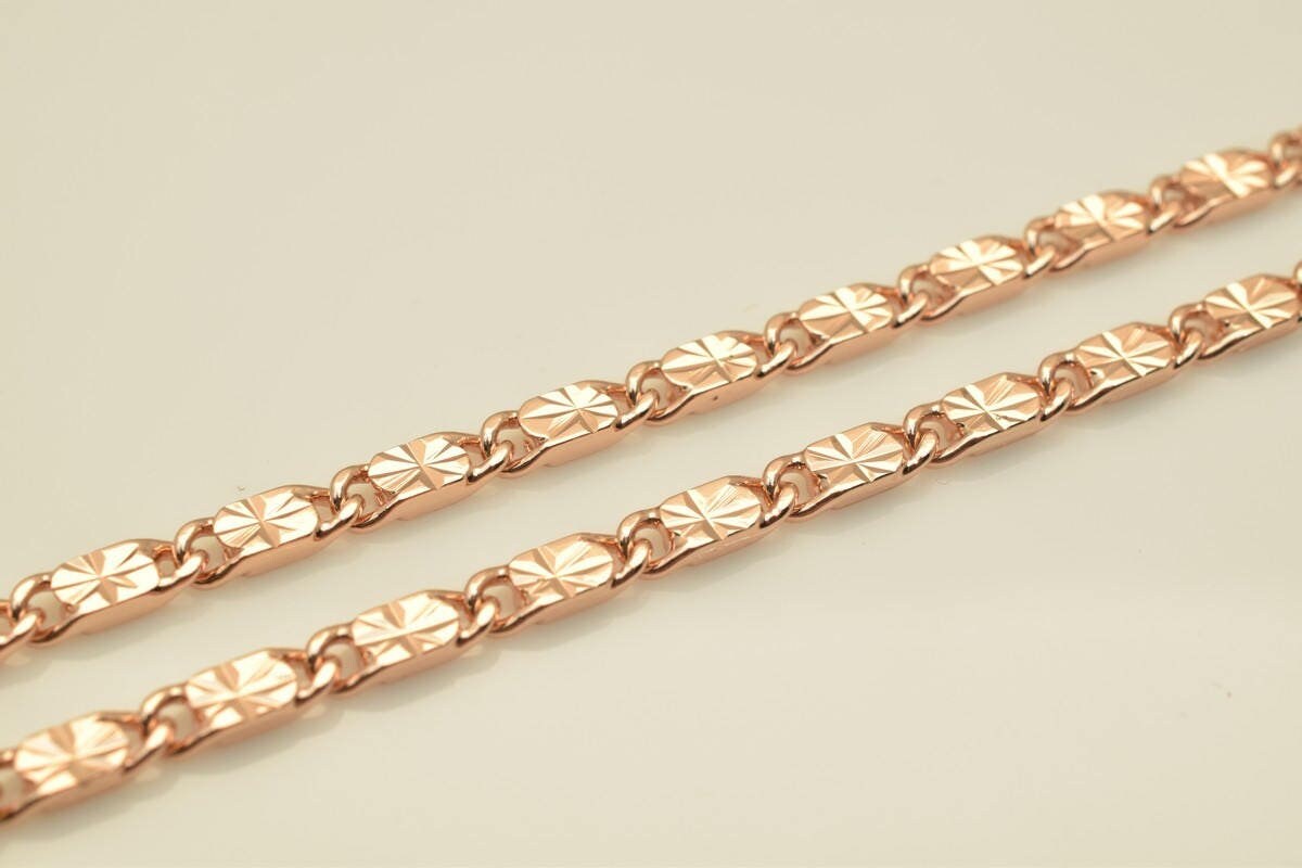 18K Rose gold filled EP tarnish resistant Chain 19" Inch CG208 jewelry making supplies - detail image 7