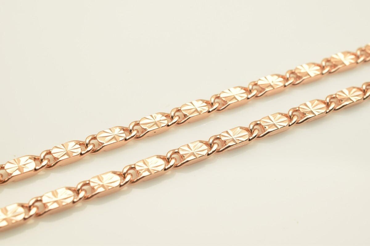 18K Rose gold filled EP tarnish resistant Chain 19" Inch CG208 jewelry making supplies - detail image 8