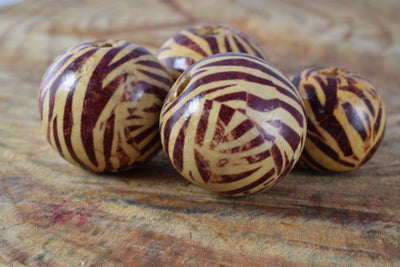 21mm/25mm Zebra Striped Brown Natural Wooden Beads/ Wholesale Beads/Craft Supplies/Tools  Beads/Natural Wood/Recycled Wood...