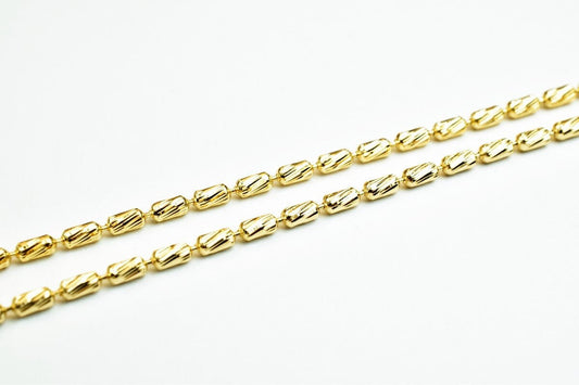 18K Pinky Gold Filled Chain: 17.5" Long, 1.5mm Width, Tarnish-Resistant | Jewelry Making, Durable Finish, Clasp 6mm