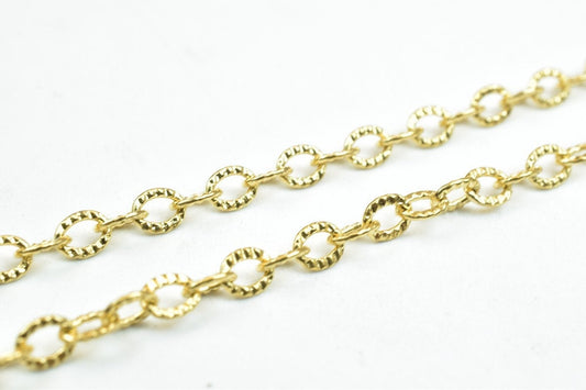 18K gold filled EP tarnish resistant Chain Size 17.5" Inches, Width 2.5mm, Thickness 1mm For Jewelry Making CG265 jewelry...