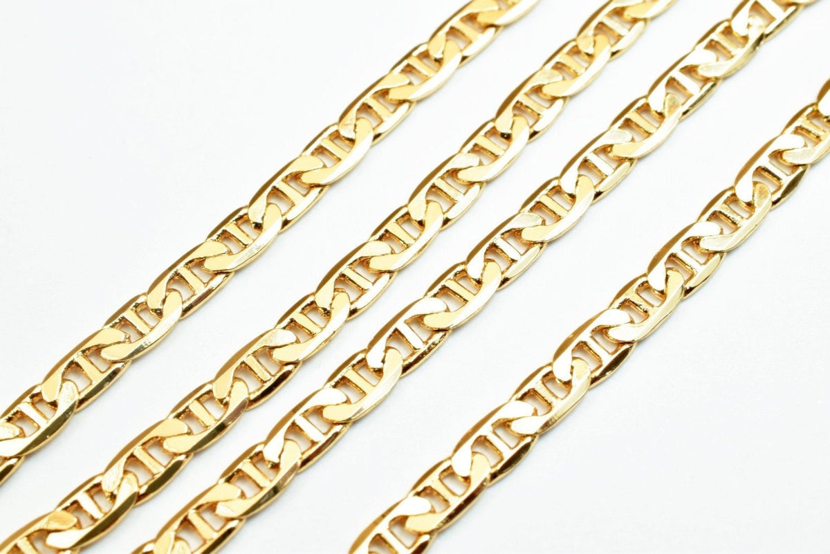 18K Gold Filled Alternative Anchor Chain: Classic Durable Jewelry, Tarnish Resistant (3mm Width, 17.25 Inches)
