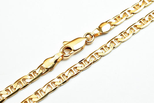 18K Gold Filled Alternative Anchor Chain: Classic Durable Jewelry, Tarnish Resistant (3mm Width, 17.25 Inches)