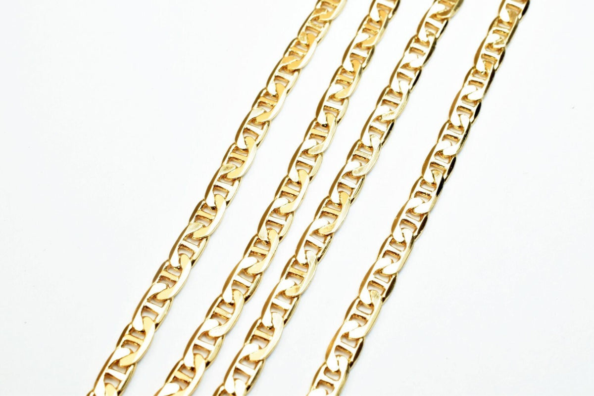 18K Gold Filled Alternative Anchor Chain: Classic Durable Jewelry, Tarnish Resistant (3mm Width, 17.25 Inches)
