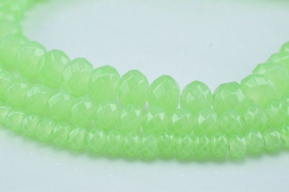 Glass Donut Rondelle Faceted Beads for Jewelry, Decoration, Chandelier 3x4mm, 4x6mm and 6x8mm. 3 Sizes Group 60 PCs each I...