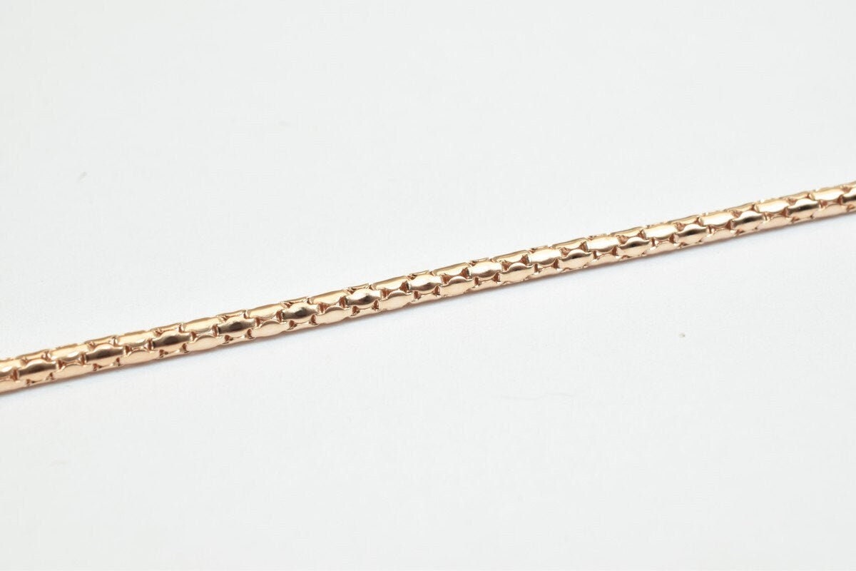 18K Rose gold filled EP tarnish resistant Chain 22.5" Inches Long 2mmThickness CG237 jewelry making supplies - detail image 4