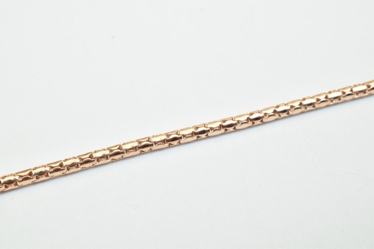 18K Rose gold filled EP tarnish resistant Chain 22.5" Inches Long 2mmThickness CG237 jewelry making supplies - detail image 5
