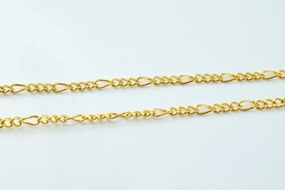 17" Inch 18K Gold Filled Look,  EP Chain   CG109 jewelry making supplies - detail image 5