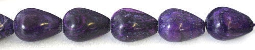 18x14mm Tear Breciated Purple Jasper Stone Beads, Sold by 21pcs, 2mm hole opening. 96.6grams/pk jewelry making supplies -...