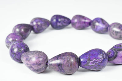 18x14mm Tear Breciated Purple Jasper Stone Beads, Sold by 21pcs, 2mm hole opening. 96.6grams/pk jewelry making supplies -...