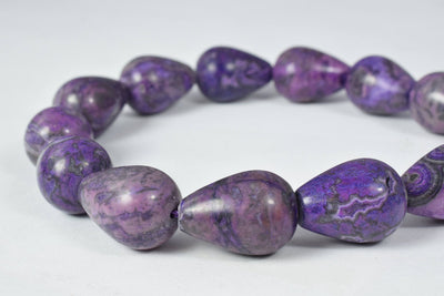 18x14mm Tear Breciated Purple Jasper Stone Beads, Sold by 21pcs, 2mm hole opening. 96.6grams/pk jewelry making supplies -...