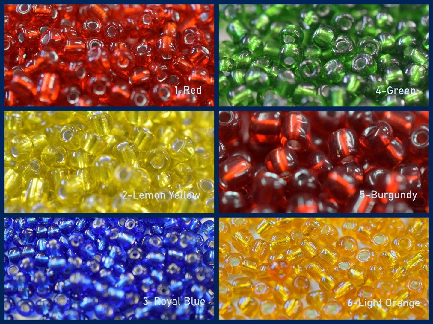 Glass Seed Beads - Multi Color Size 6/0 - Round Loose Beads for Jewelry Making, Craft Supplies, Approx 3-4mm