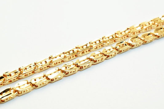 18K Pinky Gold Filled Look, EP Chain Size 18.25" Long 3mm Width 2.5mm Thick  CG318 jewelry making supplies