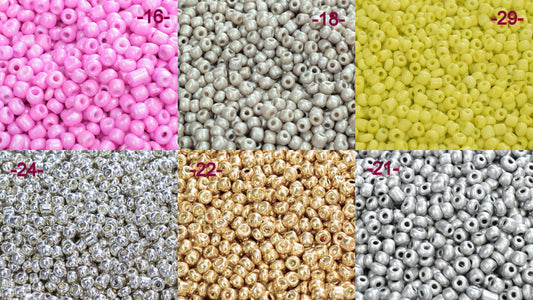 Glass Seed Beads Size 6/0 Sale by Pound Solid Color Jewelry Making High Quality Color and Cut 6 Different Colors Approxima...