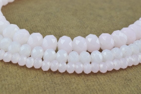 Glass Donut Rondelle Faceted Beads for Jewelry, Decoration, Chandelier 3x4mm, 4x6mm  2 Sizes Group 60 PCs each Item#789222...